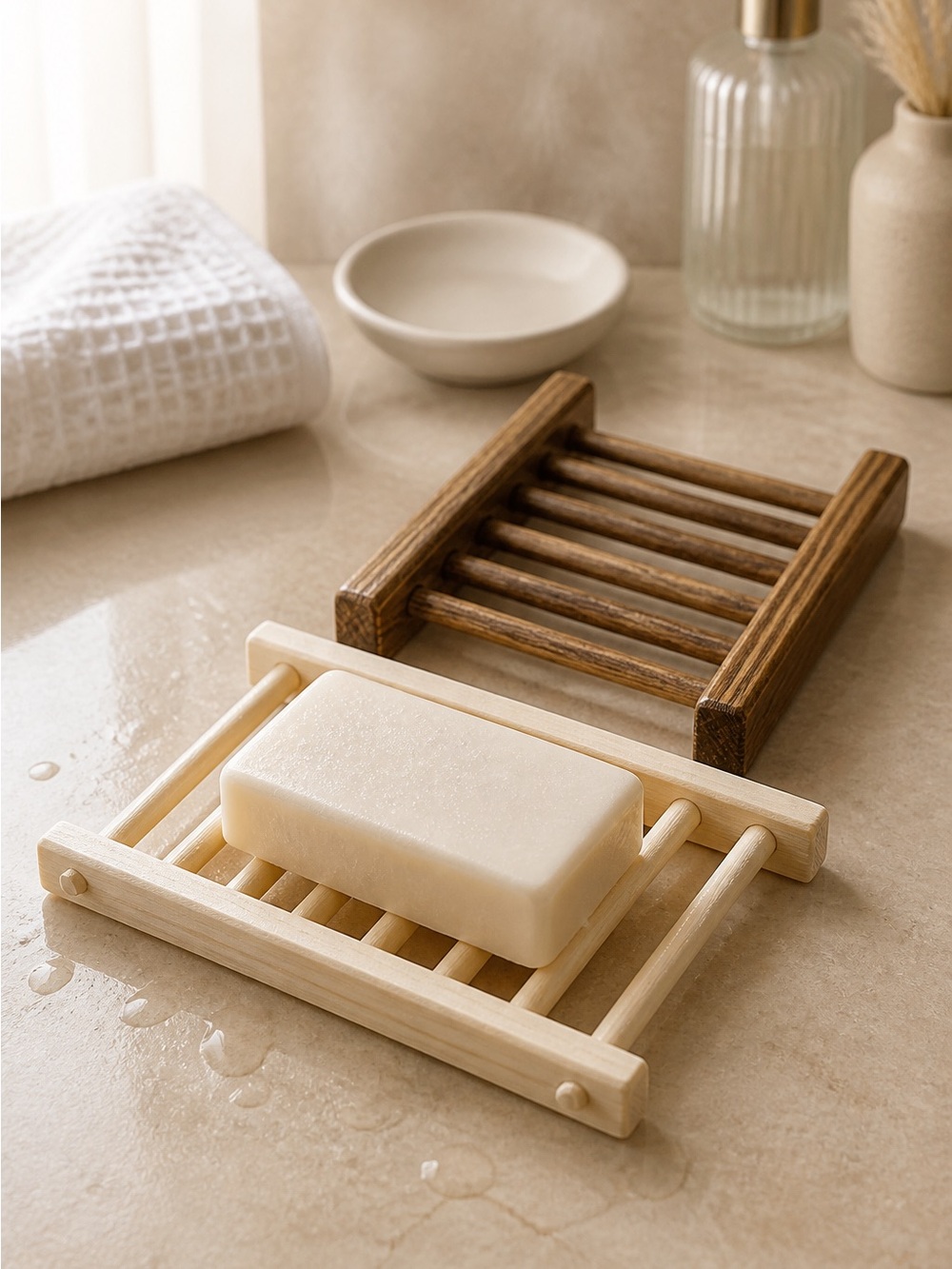 Soap Holder. Choose One, Cream or Brown.